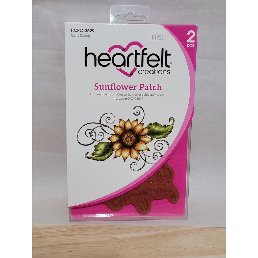 Heartfelt Creations Sunflower Patch Cling Stamps HCPC-3629